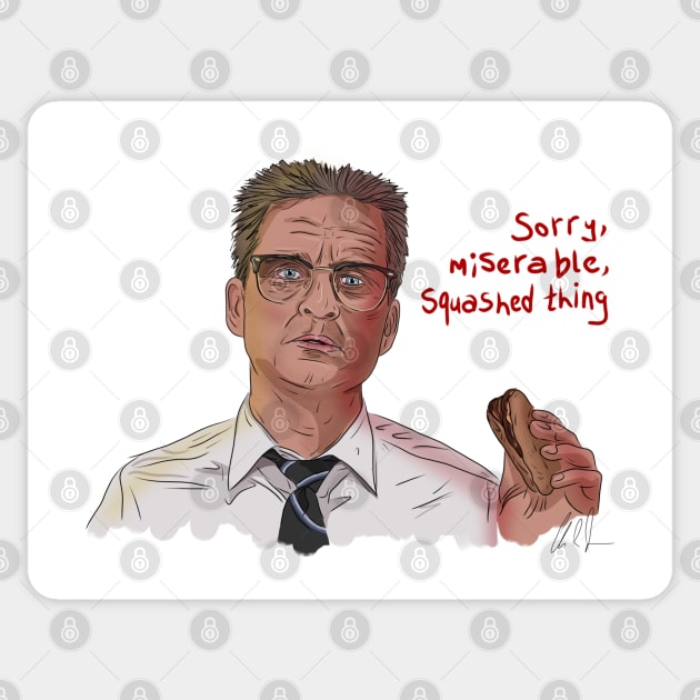 Falling Down: Sad Whammy Burger Sticker by 51Deesigns